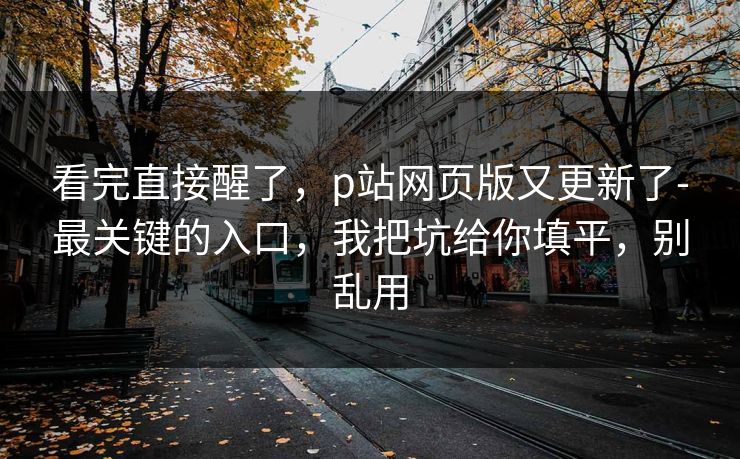 看完直接醒了，p站网页版又更新了-最关键的入口，我把坑给你填平，别乱用